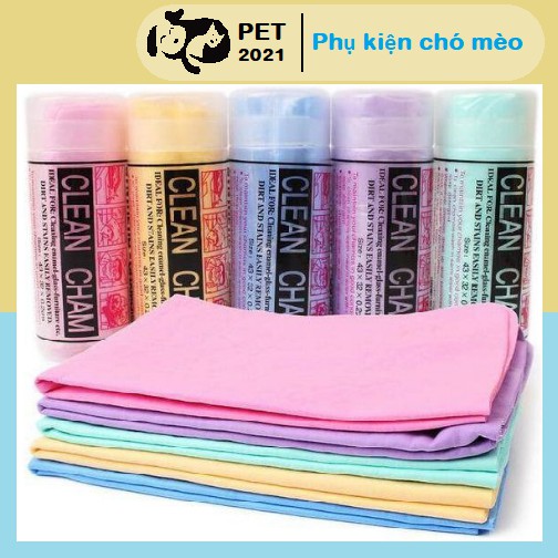 [Mã PET50K giảm Giảm 10% - Tối đa 50K đơn từ 250K] Khăn Tắm Dành Cho Chó Mèo Siêu Thấm Có Hộp Đi Kèm