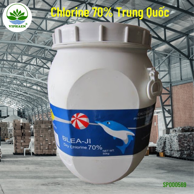 [Giá sỉ] Clorine 70% Blea Ji Trung Quốc, Bột clorua vôi, Chlorine Cá heo  khử trùng nước, đồ dùng  (Thùng 50 kg)