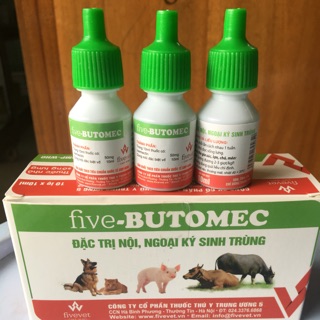 Butomec- thuốc bôi sống lưng- Đặc trị nội ngoại kí sinh trùng trên chó mèo, trâu bò,dê cừu
