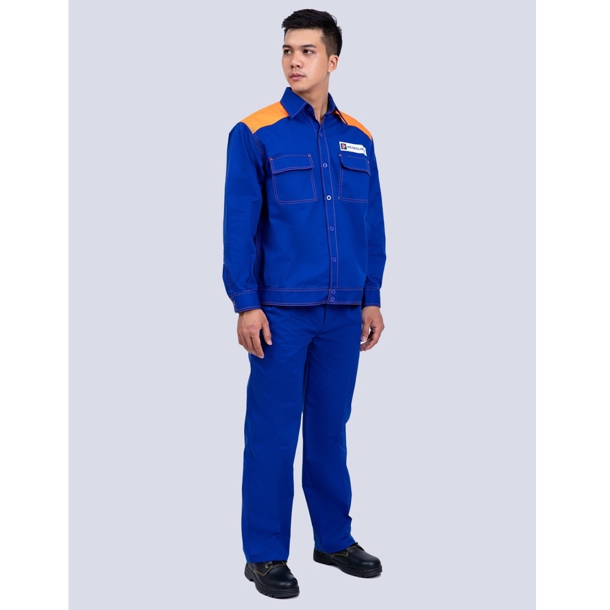 Quần Áo Đồng Phục Petrolimex Bảo Hộ Lao Động Tiêu Chuẩn Vải Kaki 6535 Chống Nóng, Thấm Hút Mồ Hôi