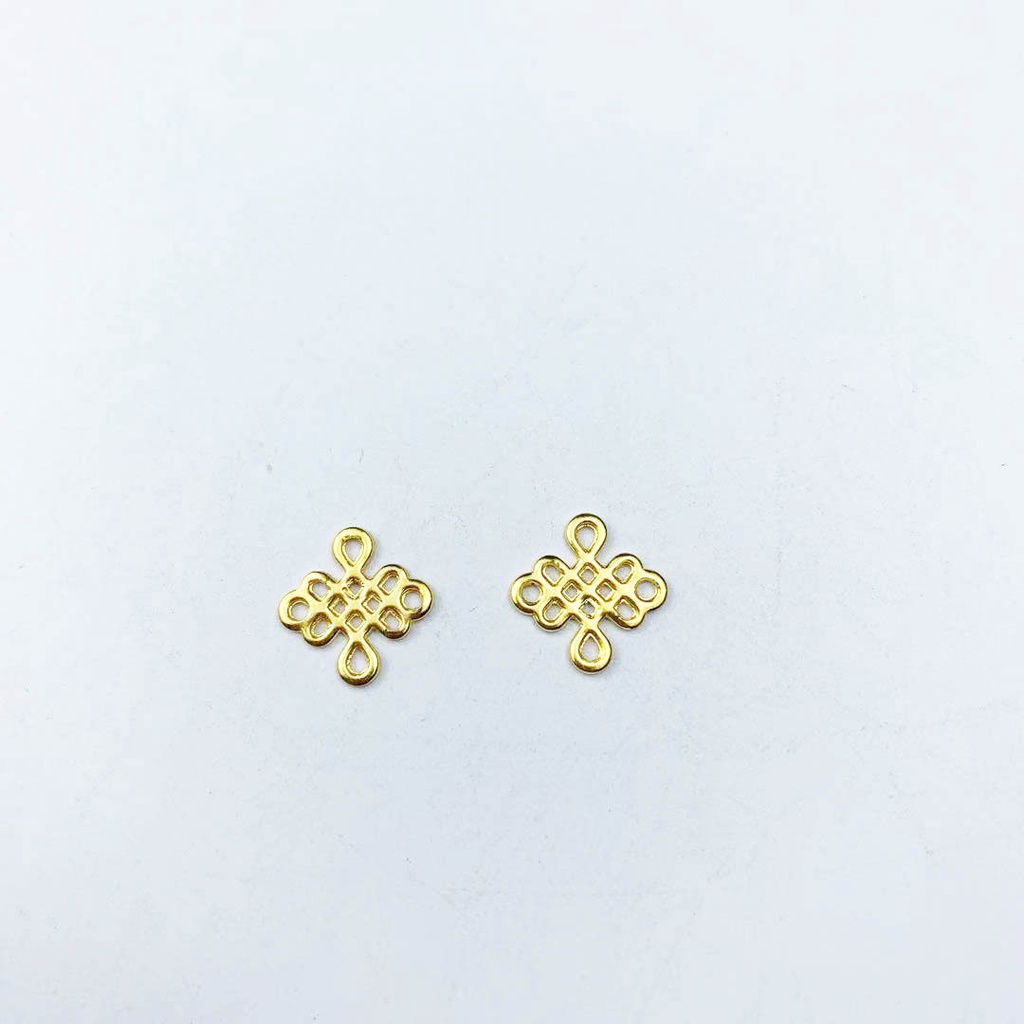 5 phiến treo họa tiết 4 cánh 10mm nguyên liệu làm trâm làm trang sức cổ trang