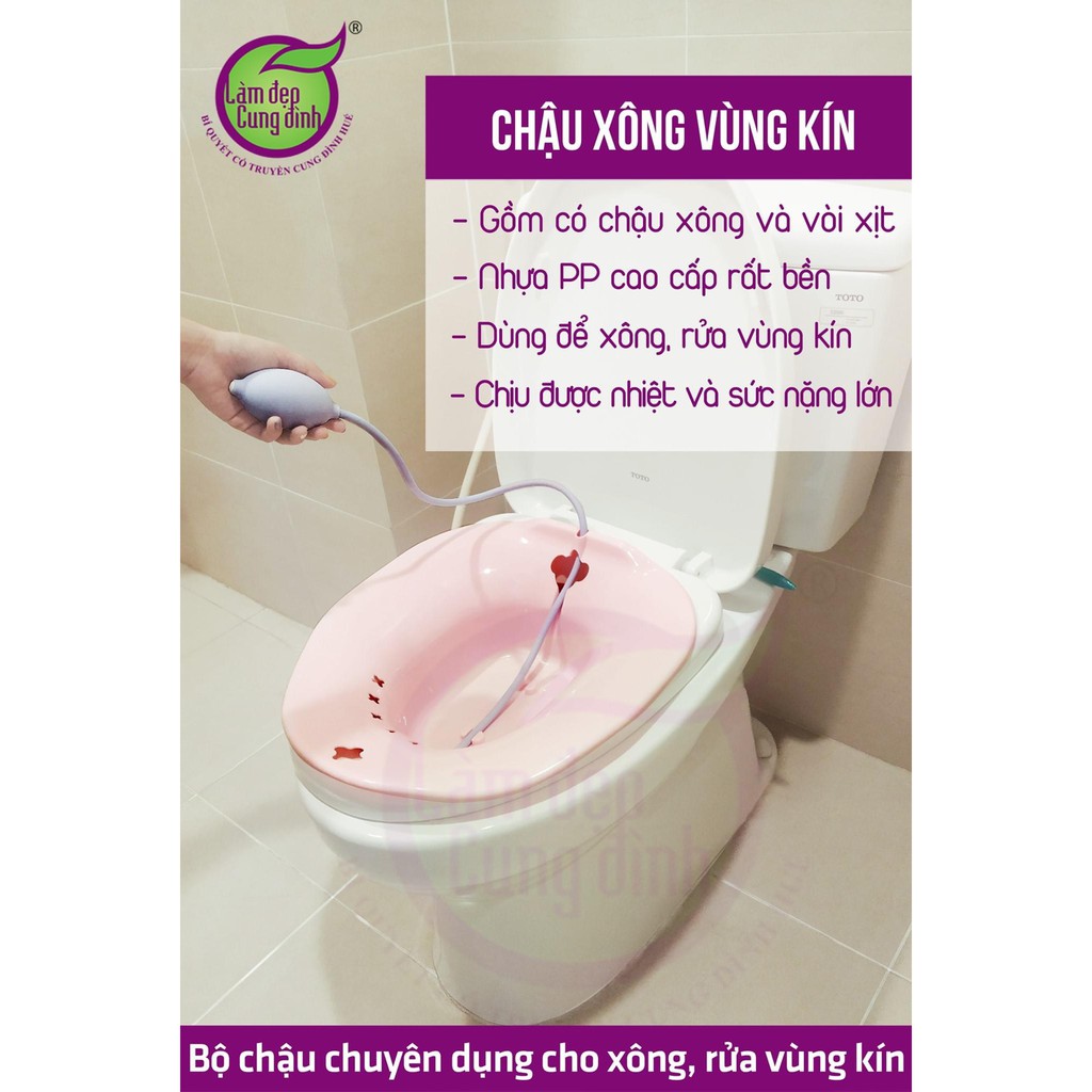 Chậu xông kèm vòi xịt rửa vùng kín cho mẹ sau sinh