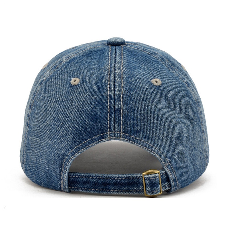 Mũ lưỡi trai denim màu đen trơn phong cách thể thao thời trang cho nam và nữ