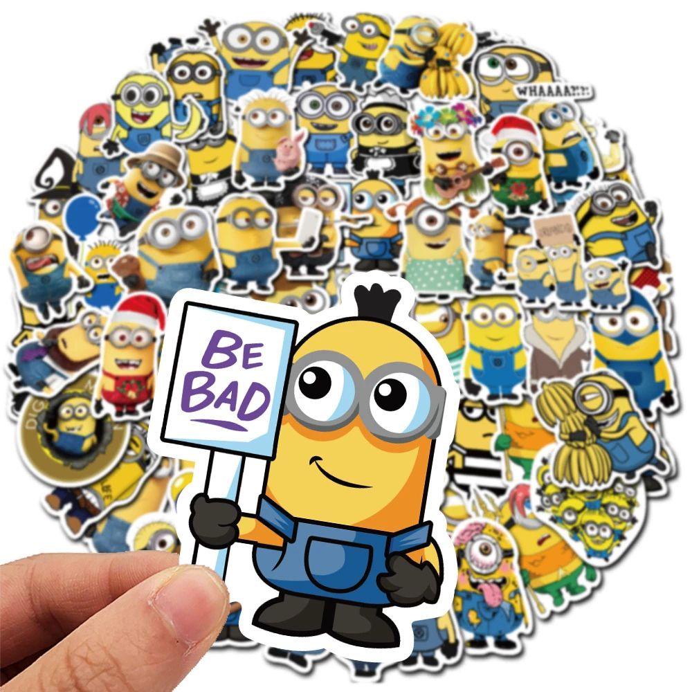 Miếng Dán Hình Anime Despicable Me Màu Vàng Chống Thấm Nước Trang Trí Laptop / Điện Thoại / Vali