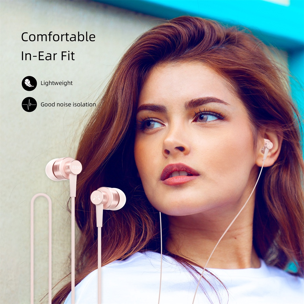Tai Nghe Nhét Kết Nối Dây SoundMAGIC ES30 Chống Ồn Không Micro Âm Thanh HiFi Thoải Mái Phù Hợp Với Nhiều Màu Đen / Hồng / Xanh