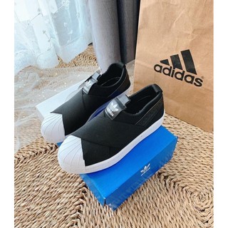 Giày slipon mũi sò dây chéo