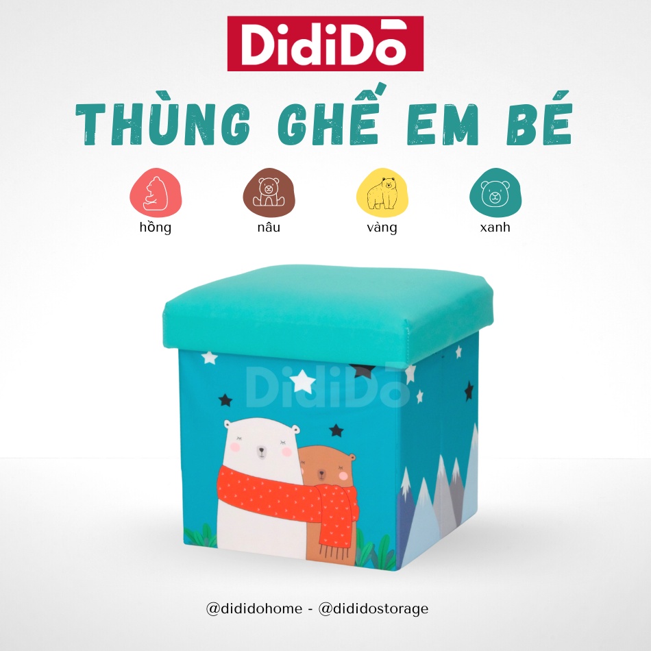 (GRAB/NOW) Hộp đựng đồ DidiDo kết hợp ghế ngồi cho bé size 31cm