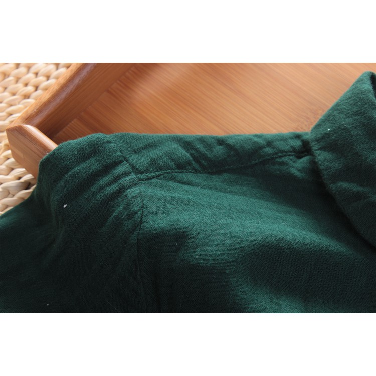 {ORDER} Áo sơmi dài tay cotton 100%, thêu phong cách Nhật Bản | BigBuy360 - bigbuy360.vn