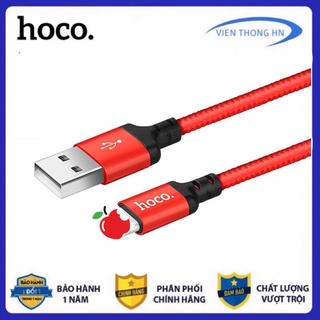 Dây sạc ip Hoco X14 dài 1m 2m 3m - Cáp sạc bọc dù dùng cho 6 7 8 plus xsmax 11 12 13 14 ..