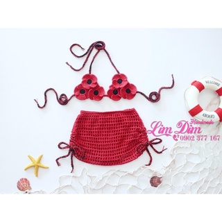 Bikini hoa handmade cho bé yêu