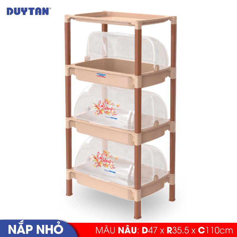 Kệ nắp nhựa Duy Tân size nhỏ loại 3 ngăn - No.04106