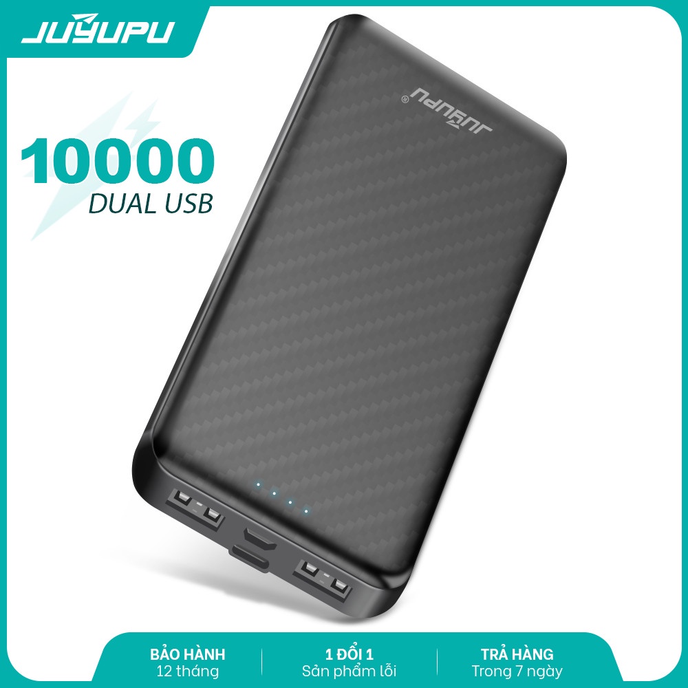 Sạc dự phòng 10000mAh mỏng gọn chính hãng dành cho các dòng điện thoại pin sạc dự phòng JUYUPU X180