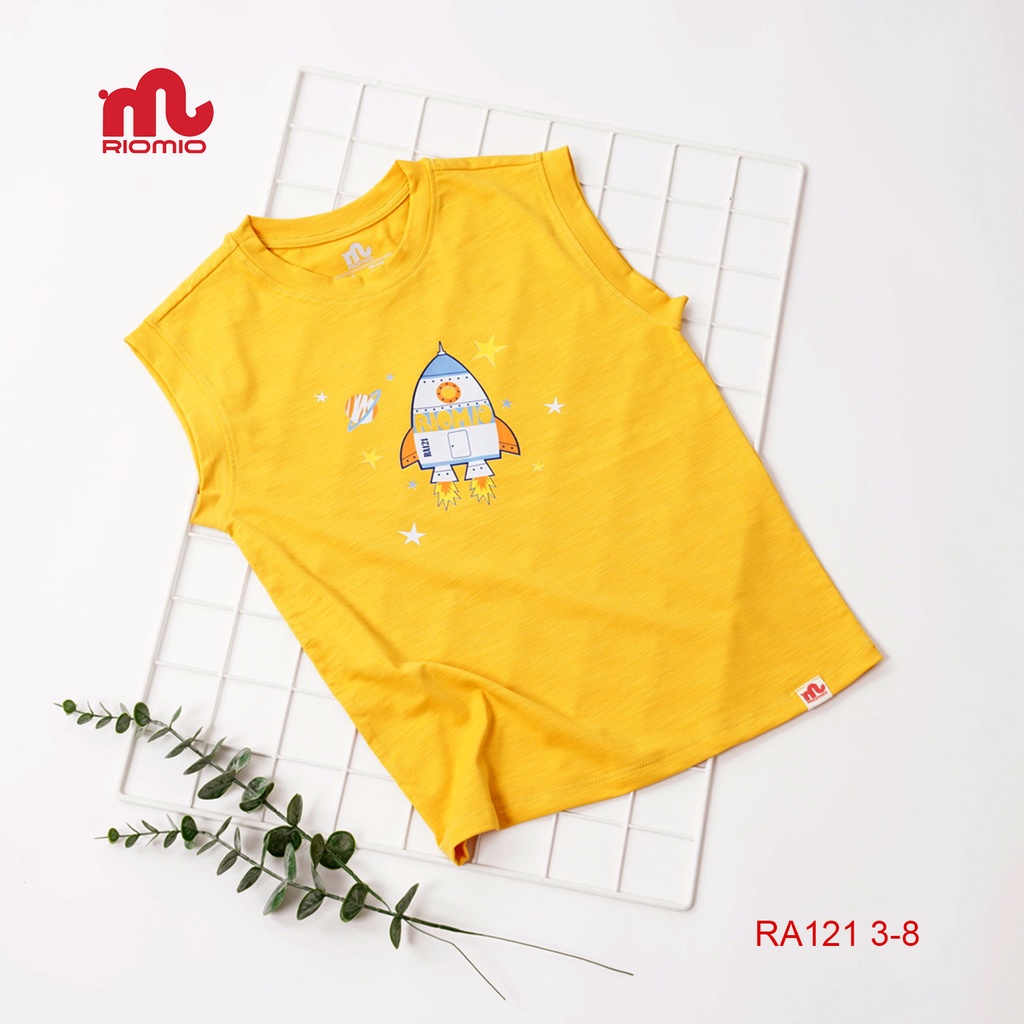 Áo thun bé trai chính hãng Riomio chất liệu 100% cotton mềm mịn, thấm hút in hình khủng long 𝐒𝐩𝐚𝐜𝐞𝐬𝐡𝐢𝐩 - RA121