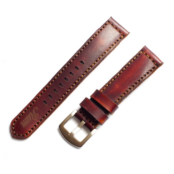 Dây Đồng Hồ Thủ Công Da Thật RAM Leather 1970 Mahogany Da Bò Italia Vegtan Bền Đẹp