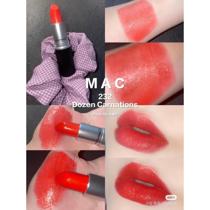 SON MAC màu 232 DOZEN CARNATIONS Fullsize Fullbox 💋