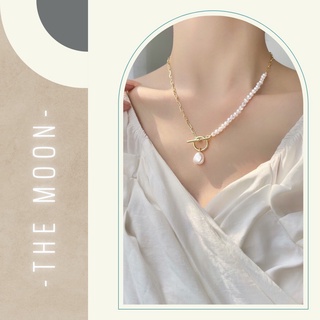 🐾vòng cổ dây cài viền ngọc - the moon - choker dây ngọc mạ vàng 🐾