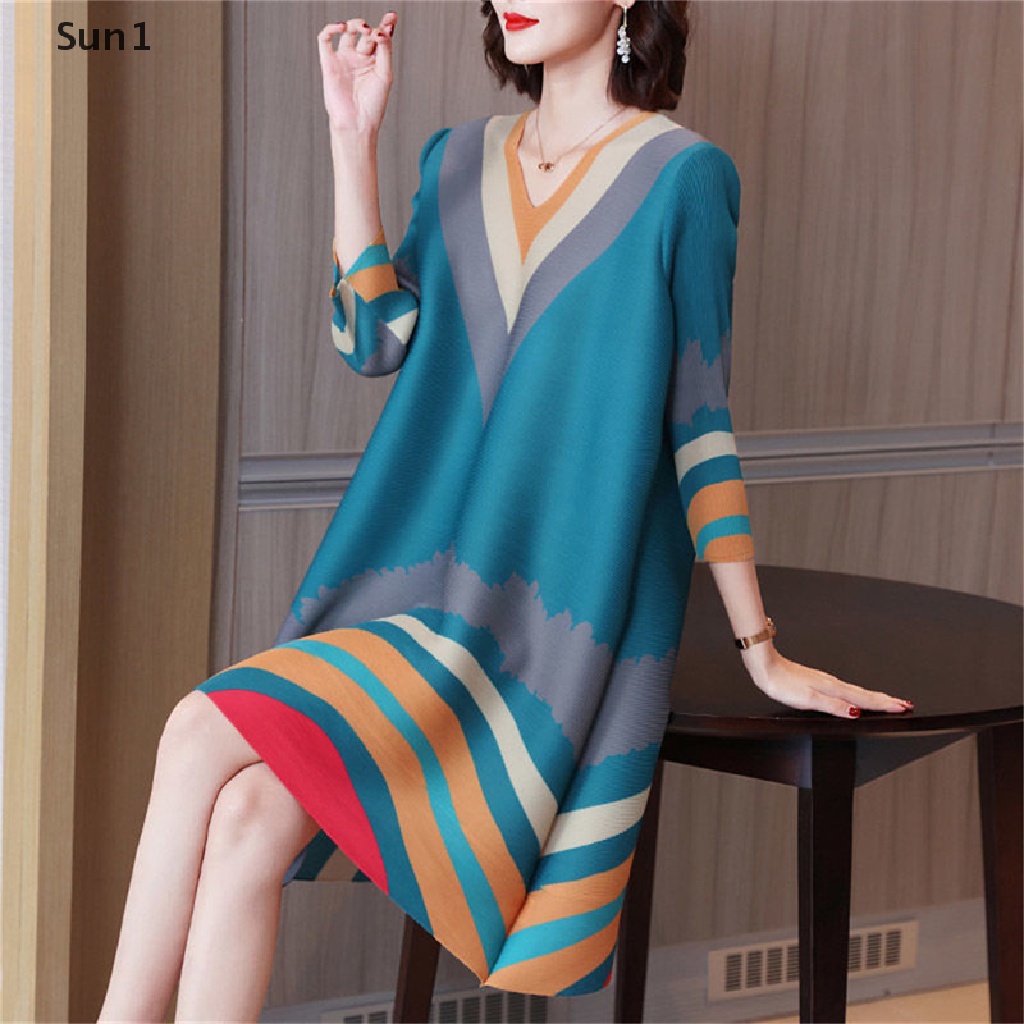 Đầm Cổ Chữ V Dáng Rộng Thời Trang Mùa Xuân 2022 Cho Nữ