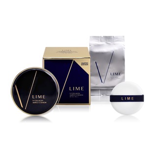 Bộ Phấn Nước Dưỡng Ẩm Và Chống Lão Hóa Lime V Collagen Ample Cushion Set SPF 50+ PA+++