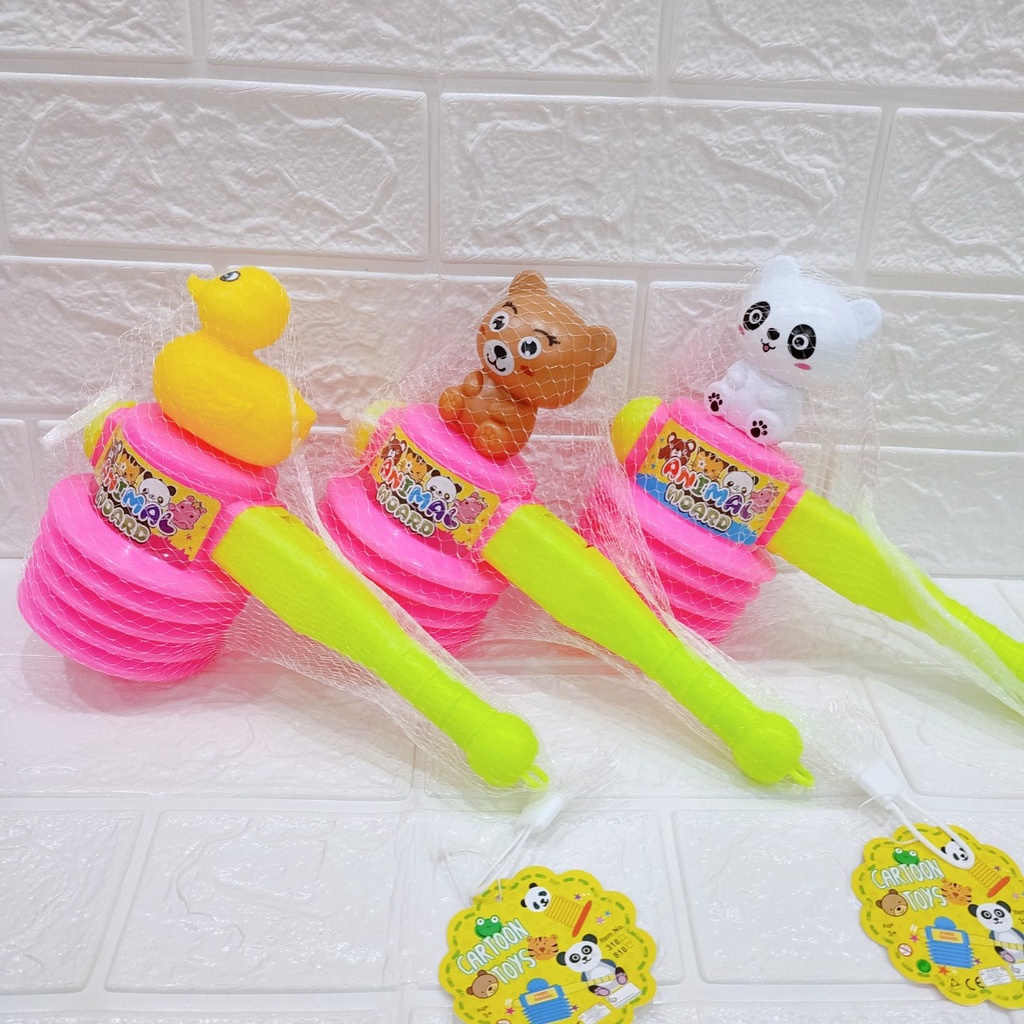 Búa đồ chơi trẻ em, búa nhựa hơi  đầu hình thú ngỗ nghĩnh ,  giáo cụ dạy học  của giáo viên trong học tập
