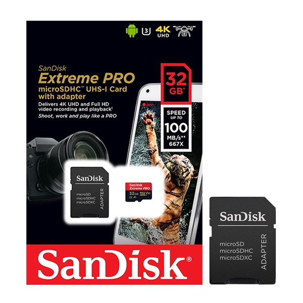 Thẻ nhớ SanDisk Extreme Pro MicroSD 32GB U3. | WebRaoVat - webraovat.net.vn