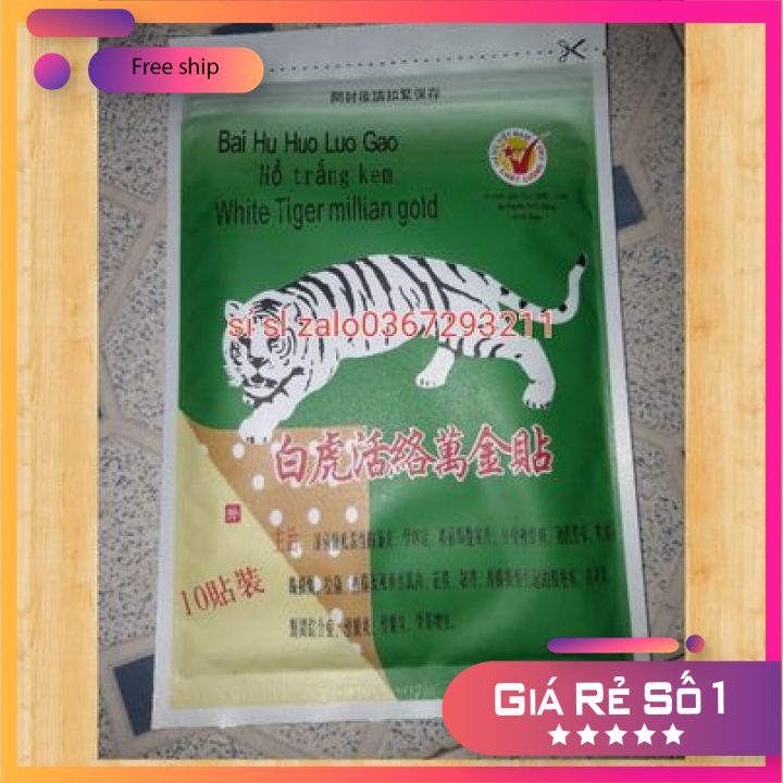 Cao dán hổ trắng Mua 10 túi shop tặng 1 túi