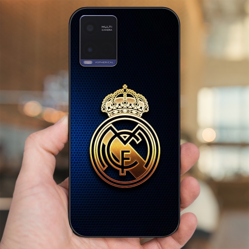 Ốp lưng Vivo Y21 viền đen in hình Real Madrid