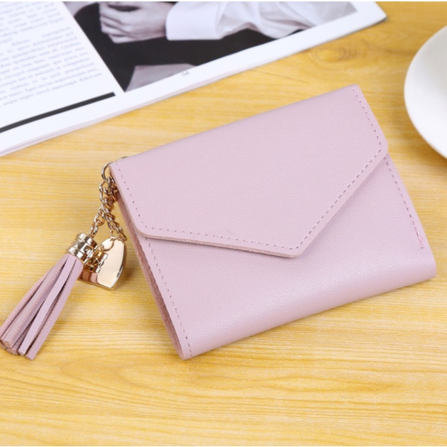 Ví ngắn cầm tay bóp mini đẹp giá rẻ nhiều ngăn nhỏ xinh Hàn Quốc Aby128 - TOMATO Fashion