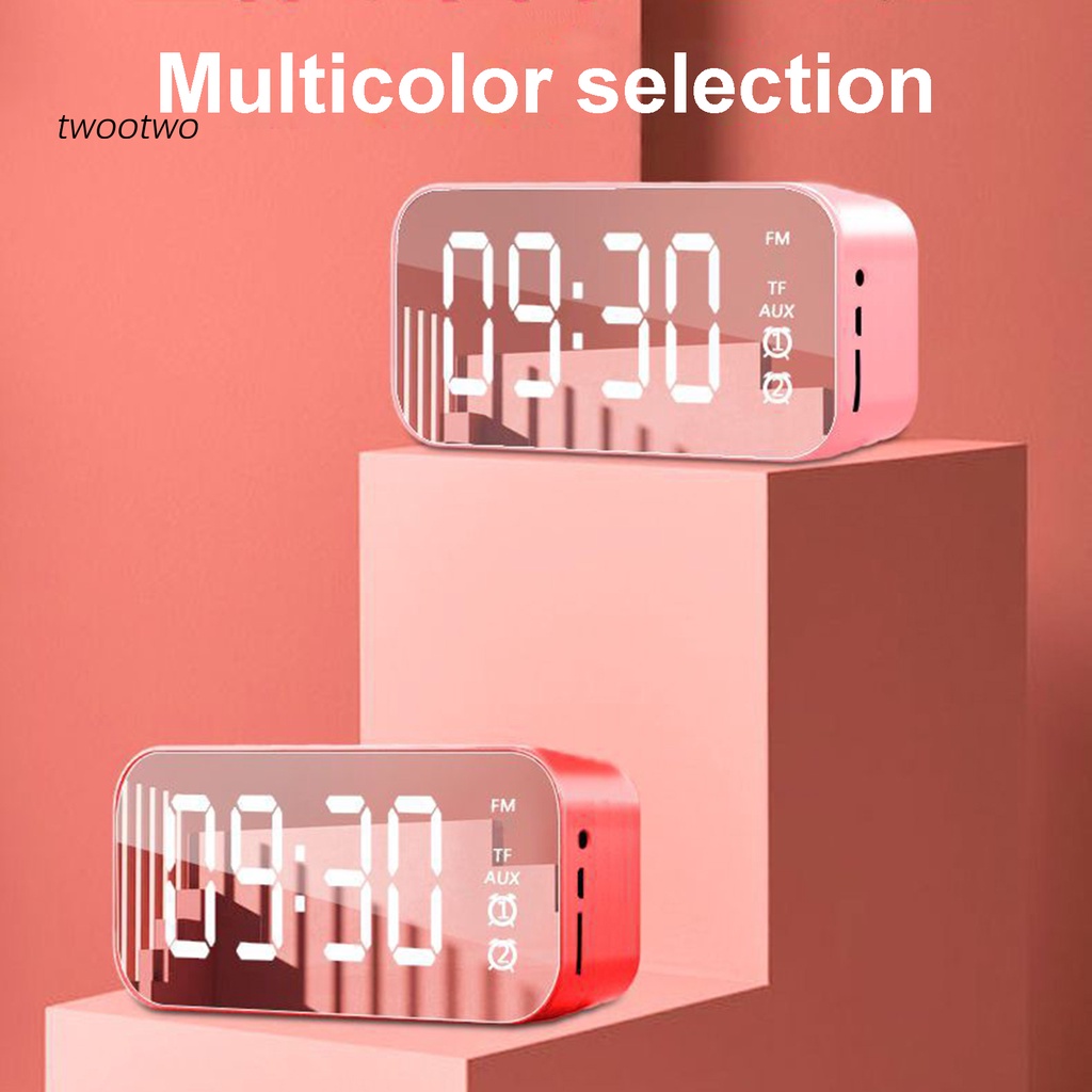 Loa bluetooth không dây âm siêu trầm có chức năng đồng hồ báo thức đa năng tiện dụng