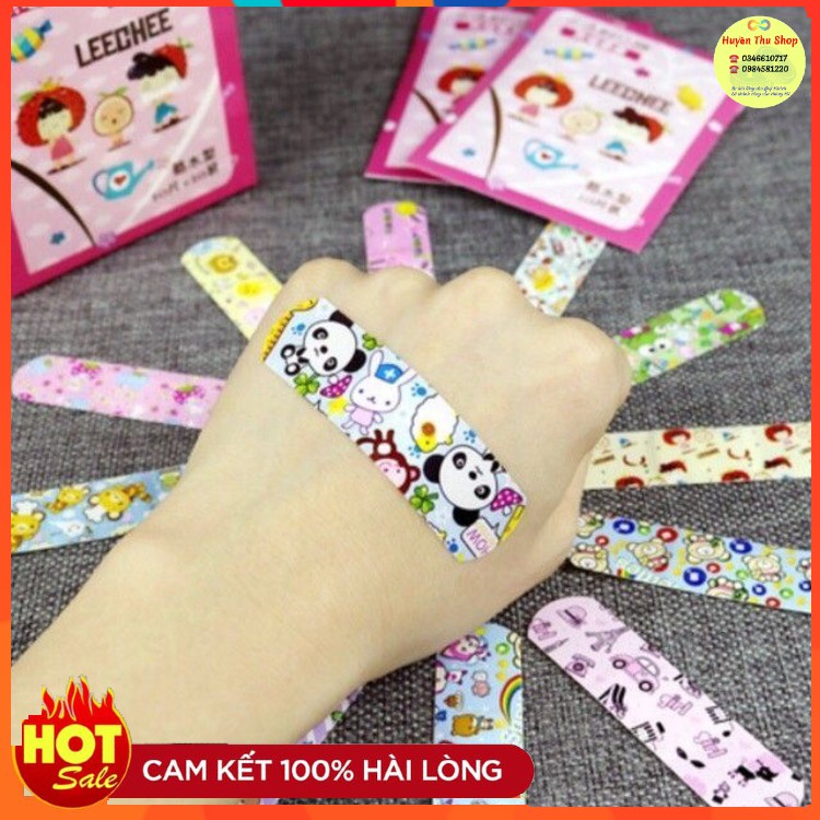 1 tờ 10 miếng băng vết thương hoạt hình cute cho bé gái