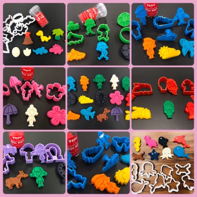 Đất Nặn, Đất Sét Nặn Khô An Toàn Lốc 12/24 Màu Cao Cấp Softclay Nặn Hình, Làm Butter Slime & Bộ Cây Tạo Hình