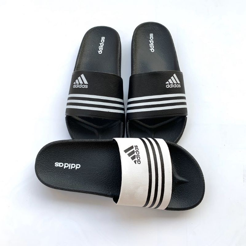 Chụp) Dép lê nam đế ADS kẻ 3 vạch 2 màu adidas