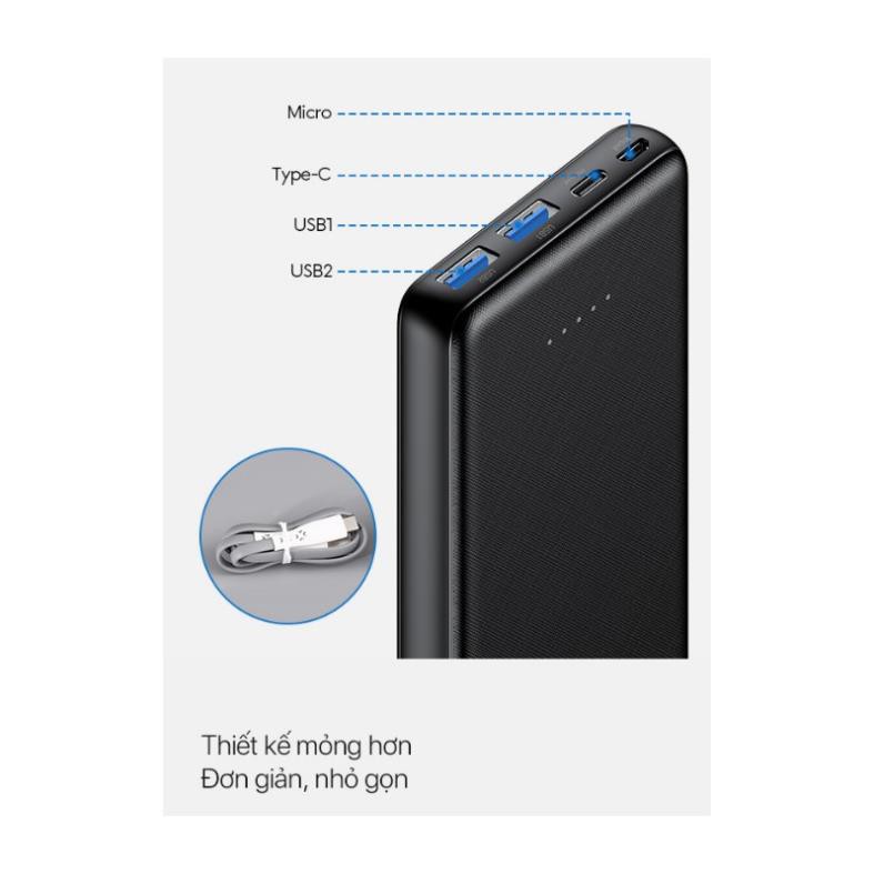 10.000mAh Pin Sạc Dự Phòng VIVAN Quick Charge 3.0 Chuẩn Sạc PD 22.5W - VPB-K10