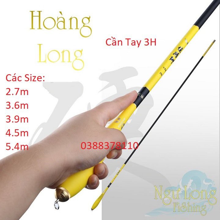 Cần Câu Tay 3H, Cần Câu Tay Carbon Độ Cứng 3H Hoàng Long