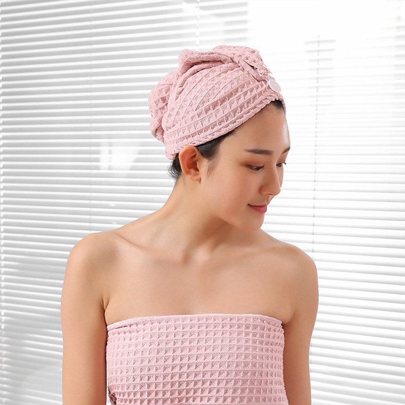 Khăn Quấn Tóc Thấm Hút Nước Nhanh Khô Tiện Dụng Cho Nữ