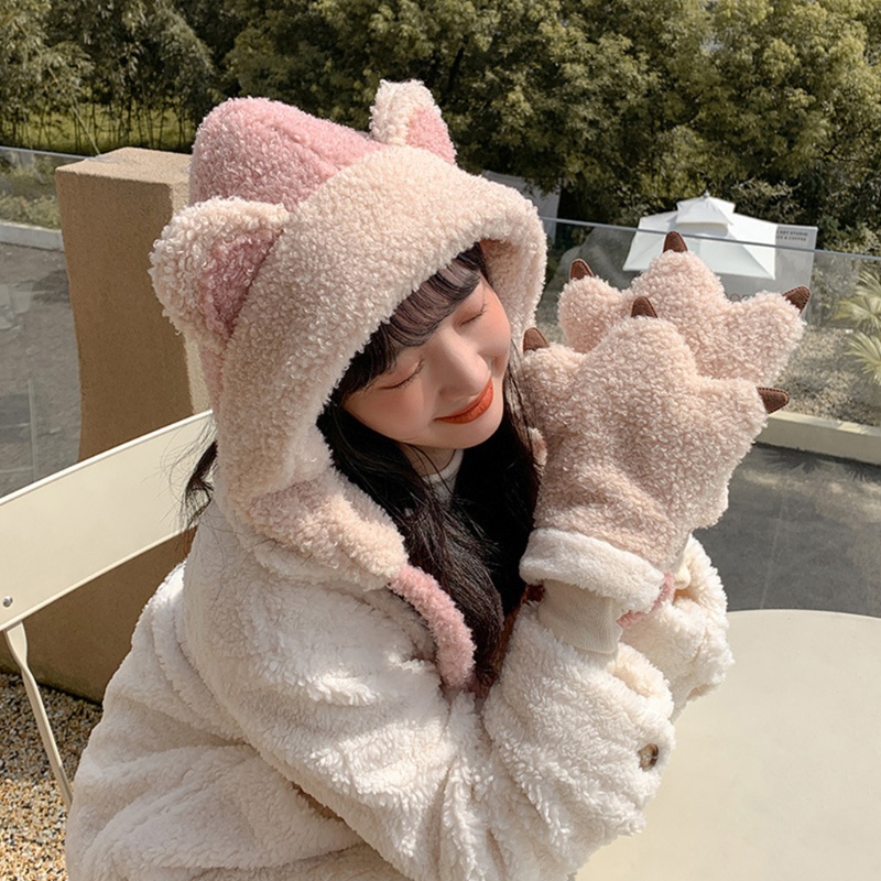 Mũ Len Cừu Dày Dặn Giữ Ấm Mùa Đông In Hình One Piece