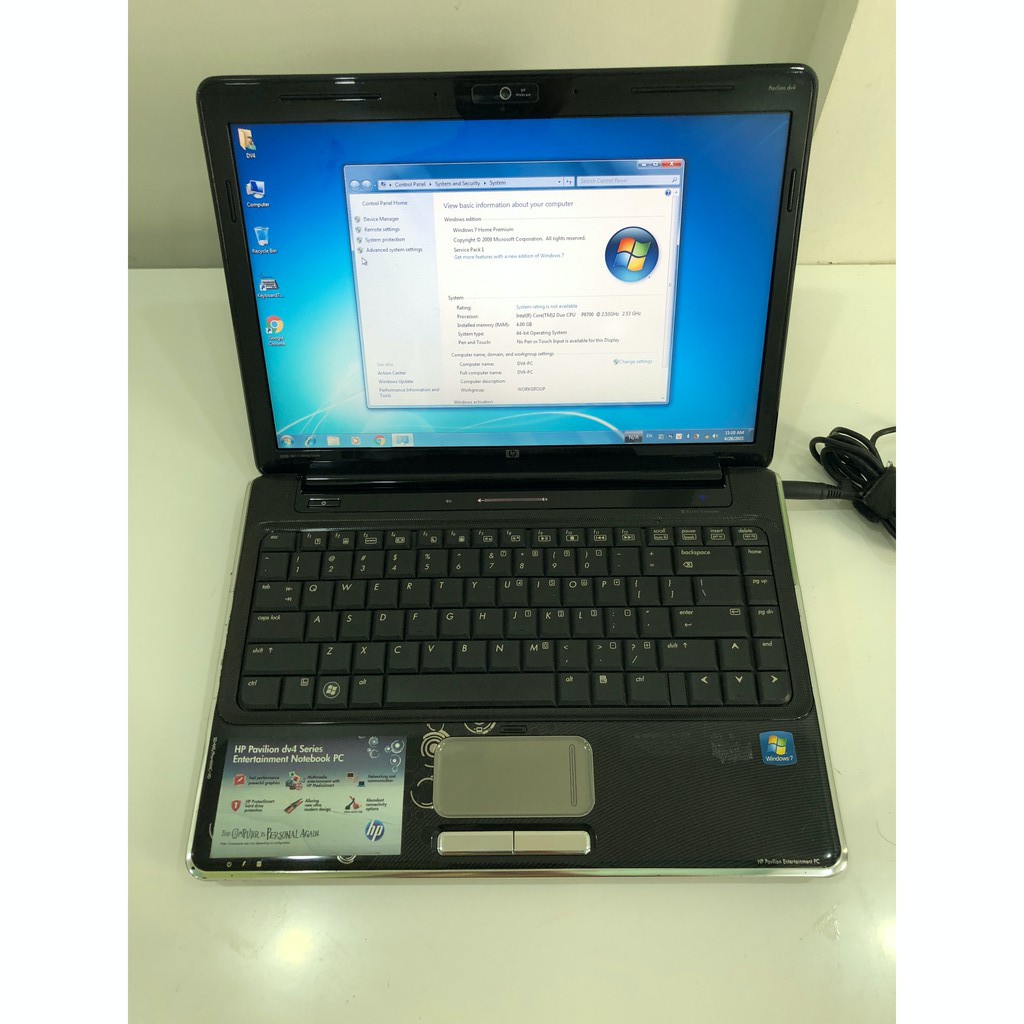 Laptop văn phòng cũ HP pavilion DV4(SIÊU HIẾM),core 2 duo P8700,4GB RAM,320GB HDD,13ich.