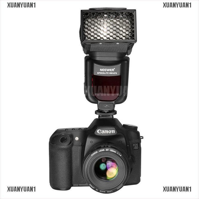 [xuanyuan1] Hộp Tản Sáng Dạng Lưới Mật Ong Cho Đèn Flash