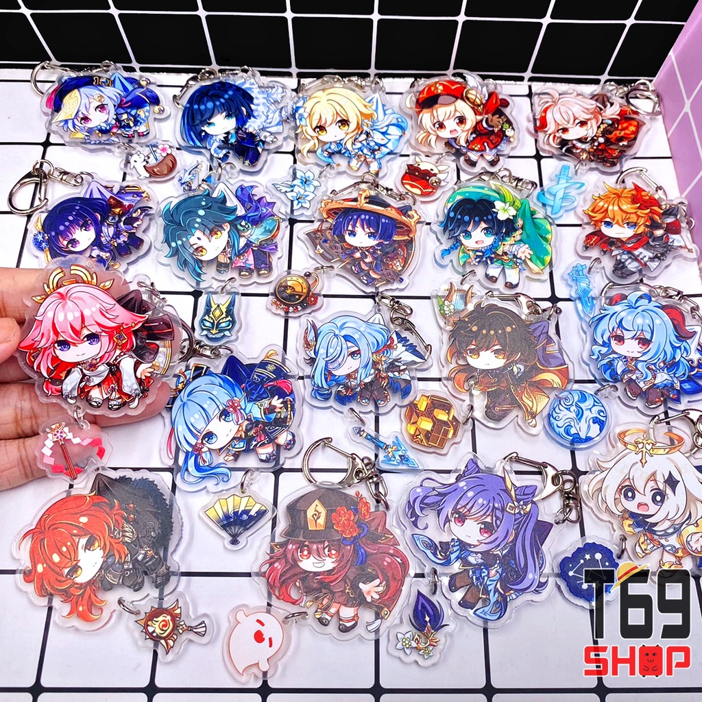 [27 mẫu] Móc khóa mica game Genshin Impact - Nhóm 11