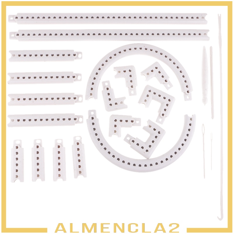 [ALMENCLA2] Knitting Looms Crochet Yarn Needles Board Craft Kit Socks Gloves Hats Making