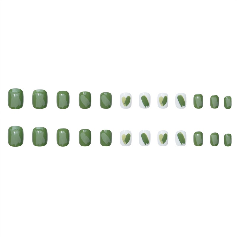 Set 24 móng giả N464 dáng móng ngắn ( Tặng kèm keo và dũa )