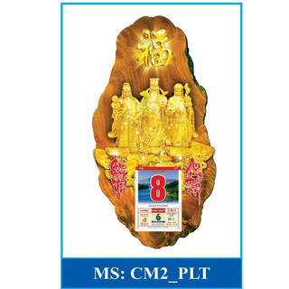 Lịch gỗ in 3d - phúc lộc thọ 39x79cm