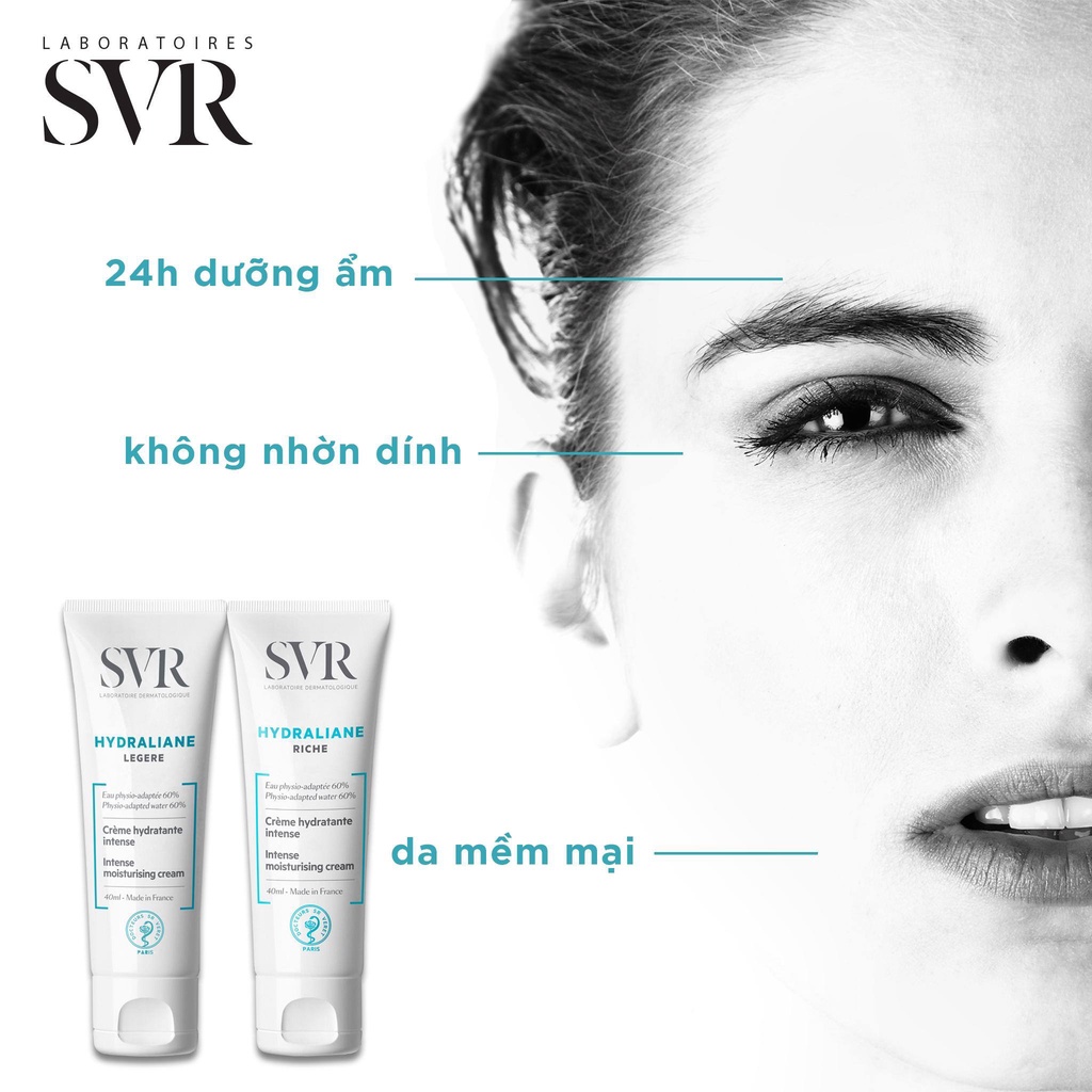 Kem dưỡng ẩm cho da khô, rất khô SVR Hydraliane Riche 40ml [NHẬP KHẨU CHÍNH HÃNG 100%]