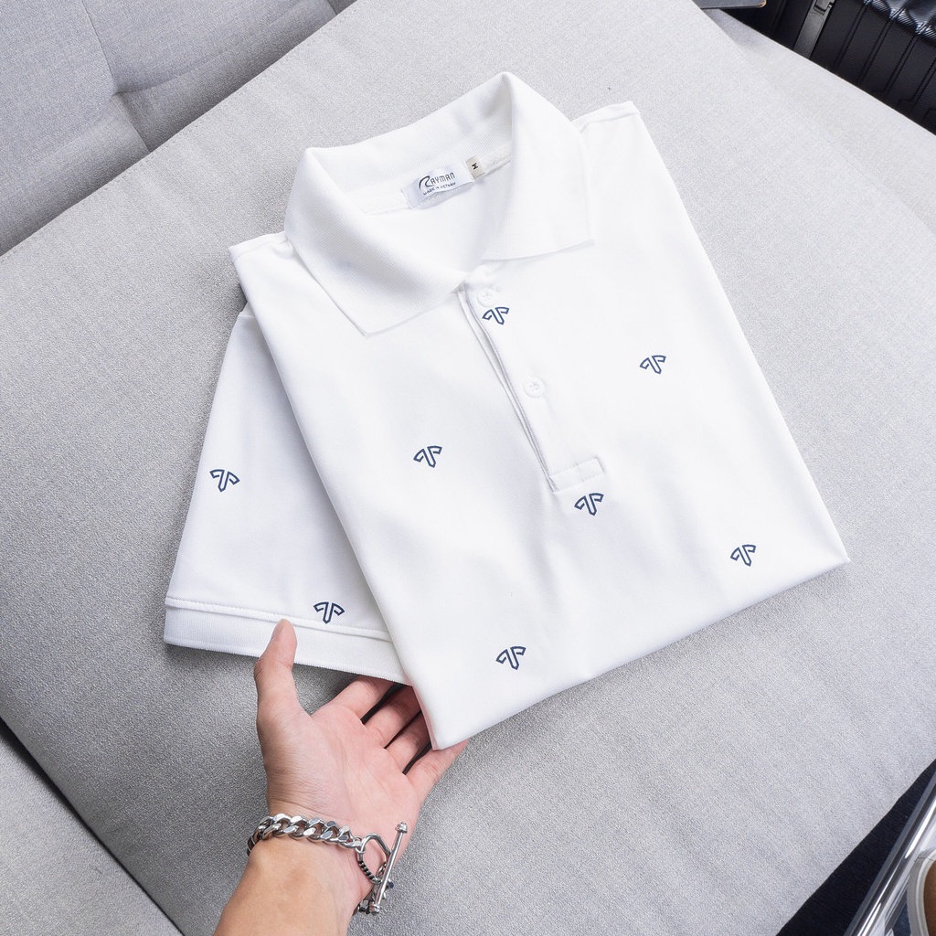 Áo polo nam hoạ tiết mỏ neo big size 3xl 93kg thoải mái, áo phông áo thun nam cotton cao cấp - Áo Thun Nam Big Size