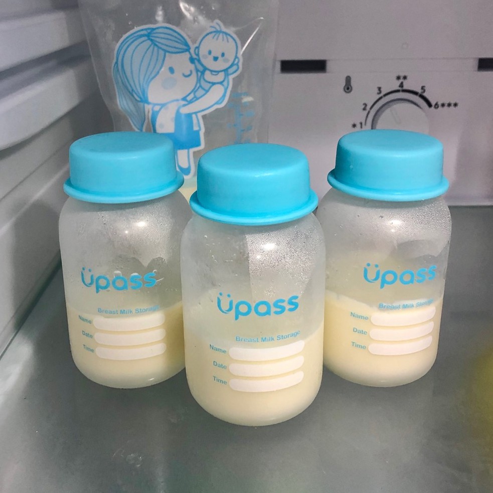 Bộ 3 Bình trữ sữa Upass (125ml/ bình ) CÓ HỘP- cất trữ sữa tiện lợi cho mẹ và bé