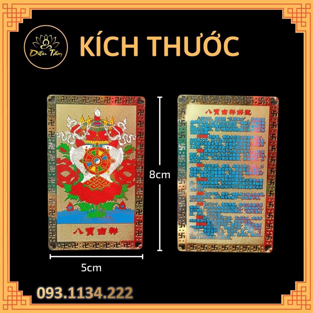 Thẻ bài Thập Tự Tại, Hoàng Thần Tài, Liên Hoa Sinh, Bảo Kiếp Ấn Darani, Tara,Văn ,quan âm tứ thủ, bát bảo cát tường...