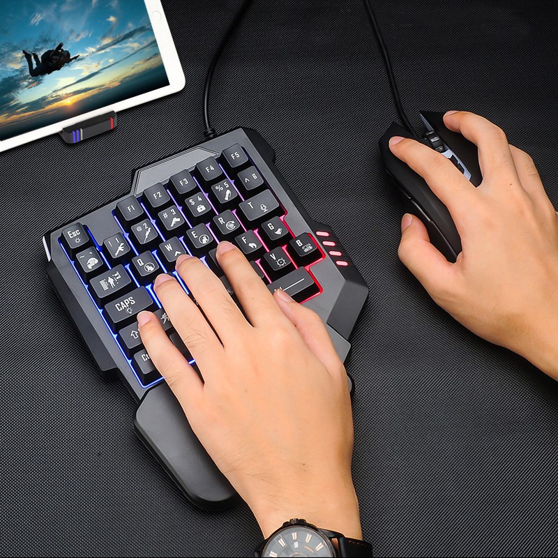 Combo bàn phím gaming RM01 chuột X3 gaming Led 7 màu