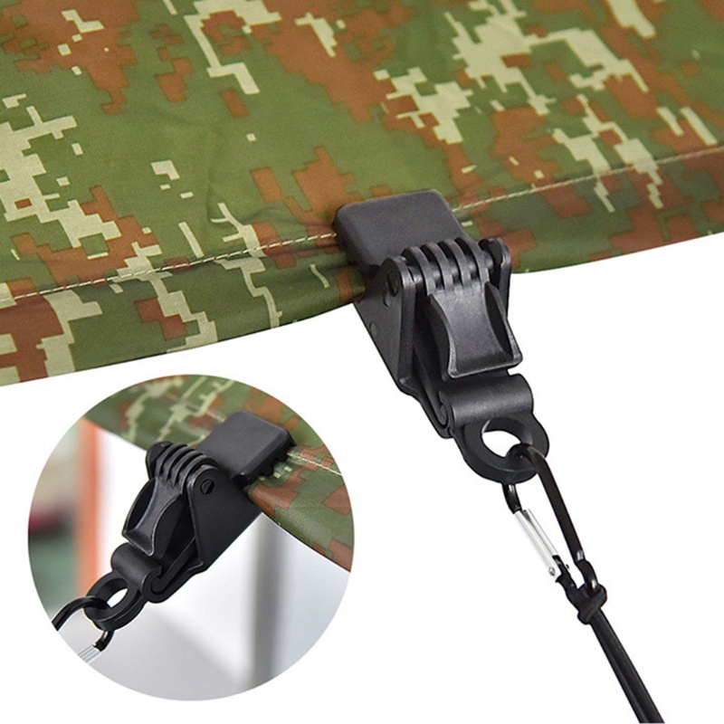 Set 5 Kẹp Mái Hiên Kèm Móc Carabiner Chịu Được Sức Nặng Tiện Dụng