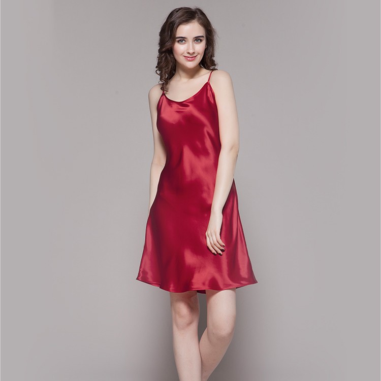 Váy Ngủ Lụa Trơn Bóng Cao Cấp  Lượn Sóng Thời Trang  VAY13 shop Bachhoa_giadinh