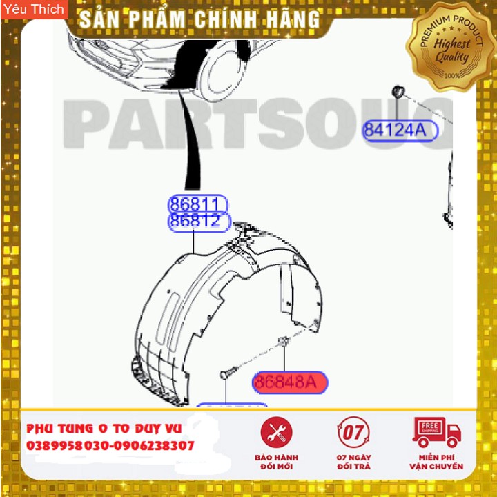 Chắn bùn lòng dè trước hyundai elantra 2016-2020