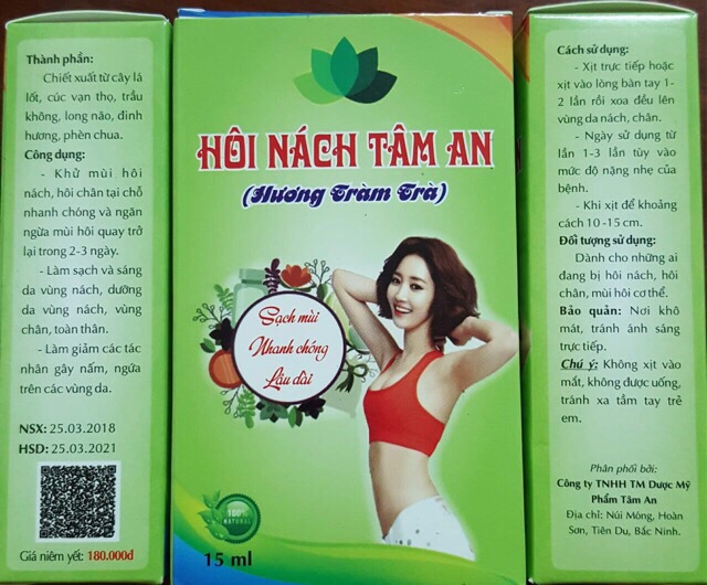 Xịt khử mùi cơ thể Tâm An